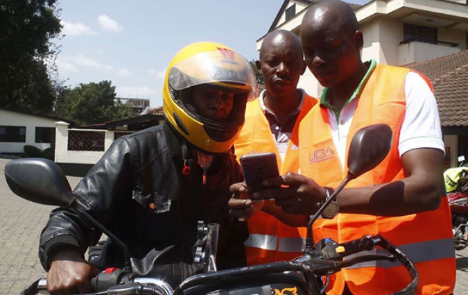 A boda-boda rider in Kenya's Nakuru County on July 17, 2018 during the launch of a digital platform Bodacare. Ensuring that low-income earners access information can have huge development benefits. PHOTO | AYUB MUIYURO | NMG